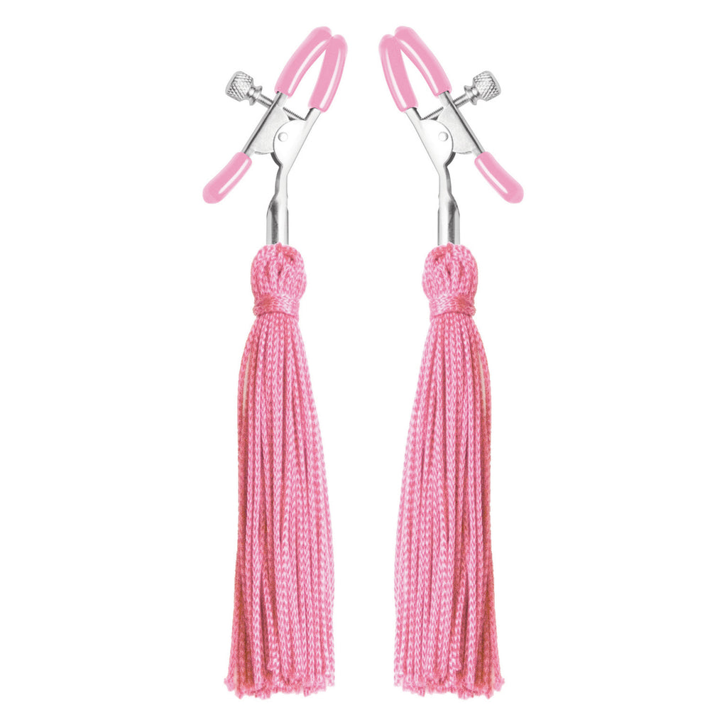 Tickle Me Pink Nipple Clamp Tassels