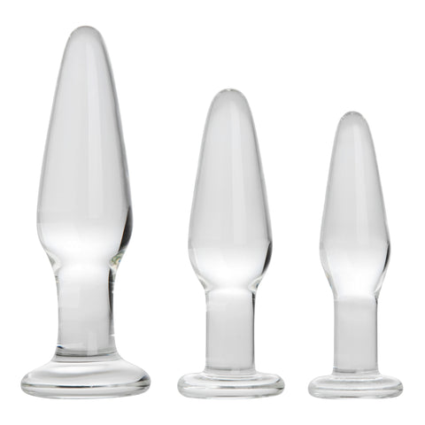 Dosha 3 Piece Glass Anal Plug Kit