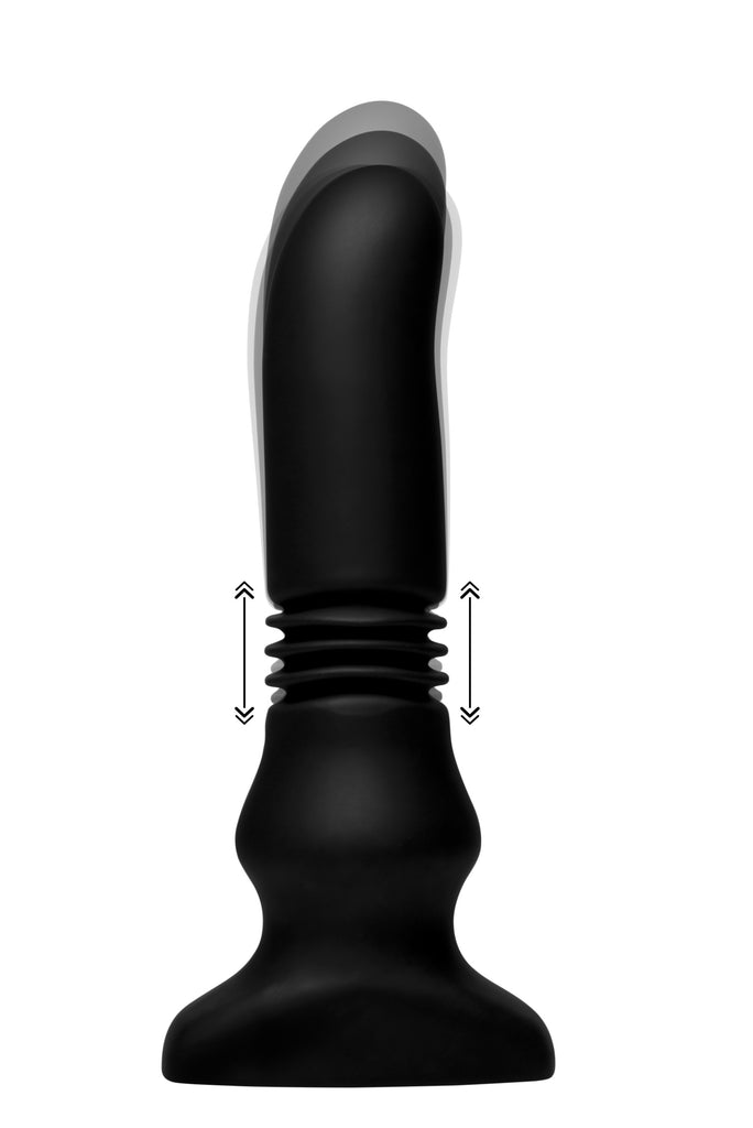 Silicone Vibrating and Thrusting Plug with Remote Control