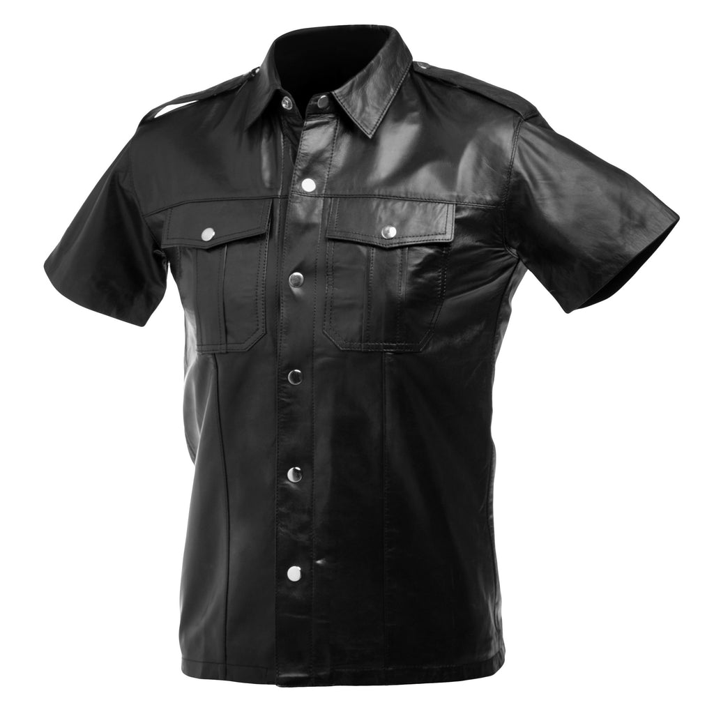 Lambskin Leather Police Shirt