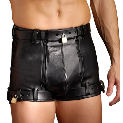 Strict Leather Chastity Shorts